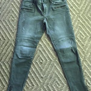 Zara olive green distressed military jean - 40/8